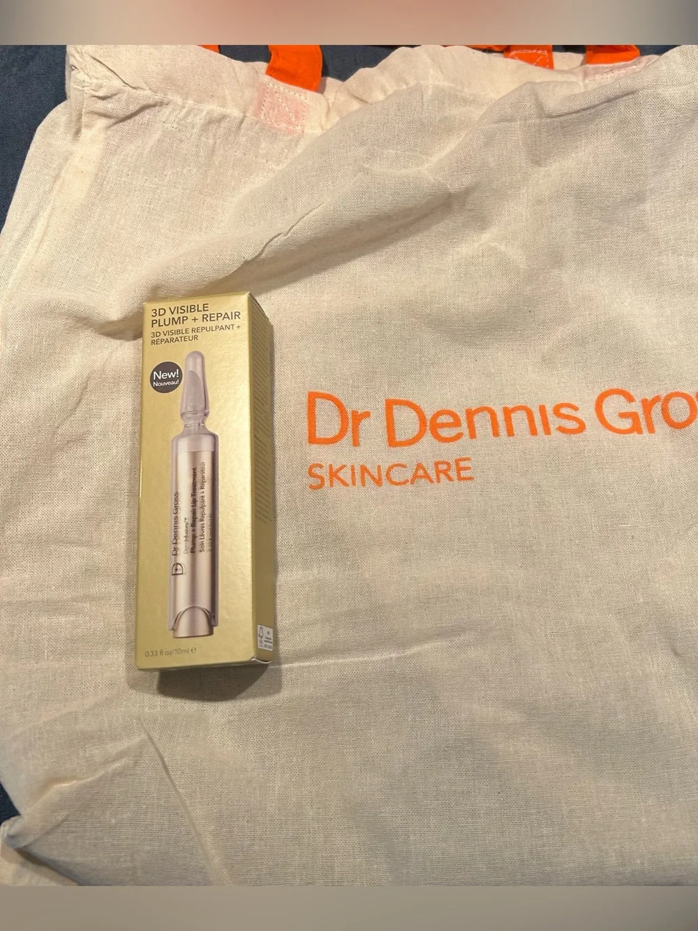 Dr. Dennis Gross DermInfusions 3D Visible Plump + Repair Lip Treatment + tote